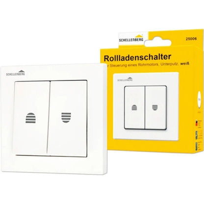 Rollladen-Doppel-Wippschalter Unterputz weiß Schellenberg 25006