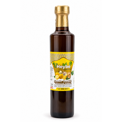 Heybe Zitronen-Ingwer-Knoblauch Essig 500 ml – Natürlich fermentierter Essig