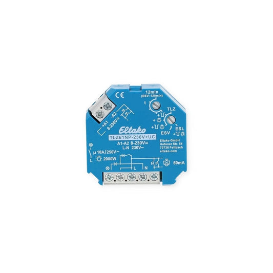 Eltako TLZ61NP-230V+UC Treppenlicht Zeitschalter, 1 Schließer, 10A (61100301)