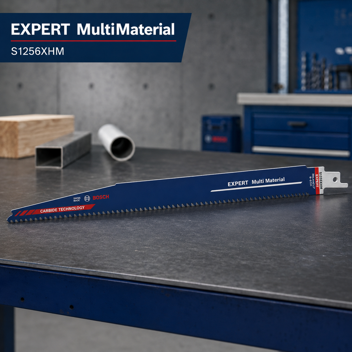 Bosch EXPERT S 1256 XHM MultiMaterial Säbelsägeblatt 300 mm – 1 Stück