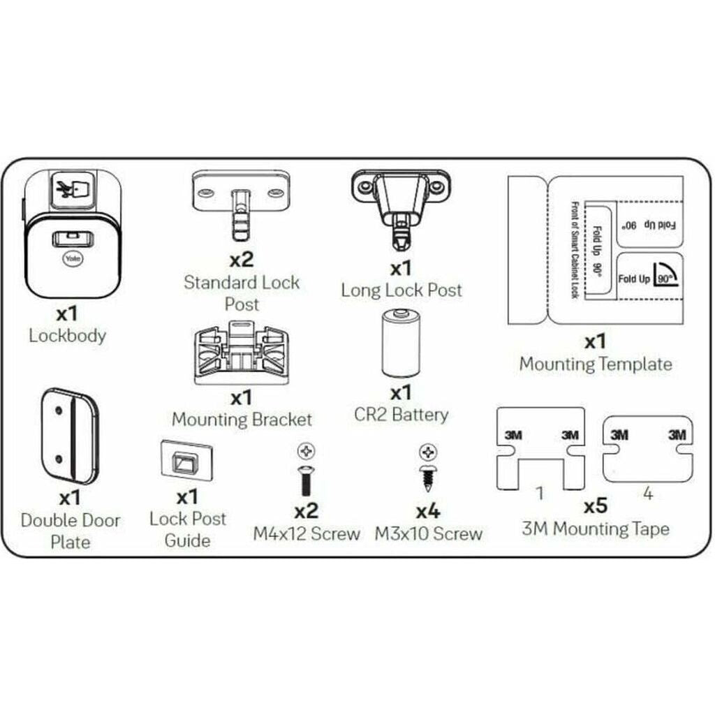 YALE Smart Cabinet Lock - Intelligentes Möbelschloss, Weiß
