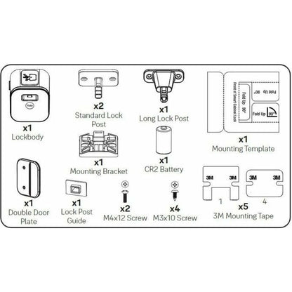 YALE Smart Cabinet Lock - Intelligentes Möbelschloss, Weiß
