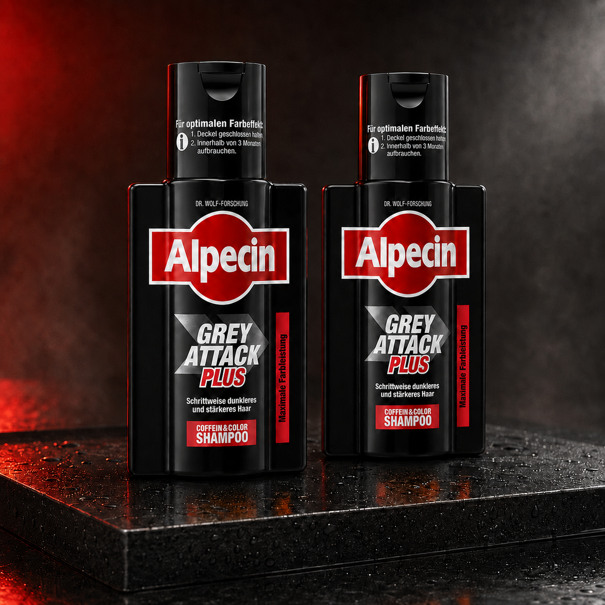 2x 200ml Alpecin Grey Attack - PLUS - Coffein & Color Shampoo 200 ml
