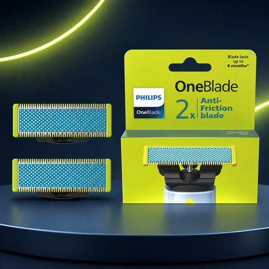 Philips OneBlade First Shave Ersatzklingen QP225/50 – 2 Anti-Friction-Klingen