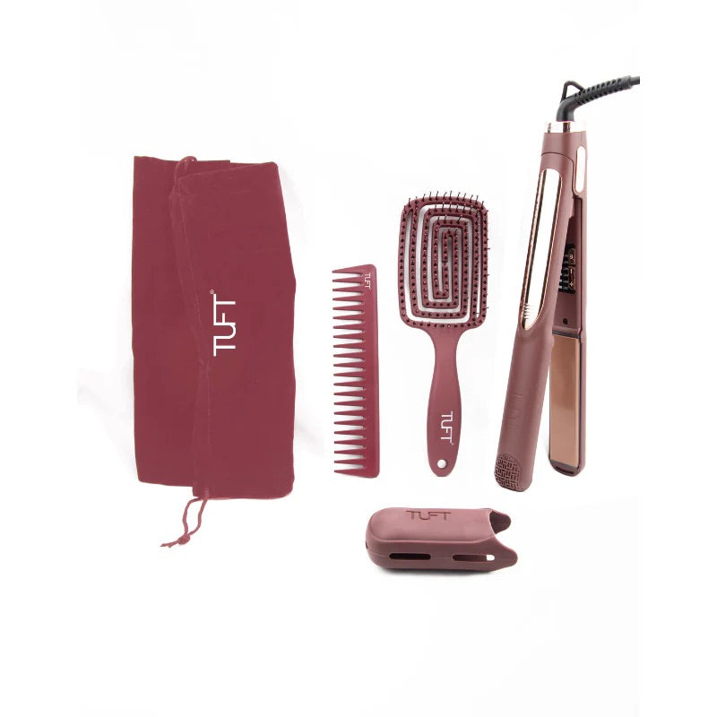 TUFT Diamond Plus 1″ Hair Straightener 6608 Maroon (LIMITED EDITION)