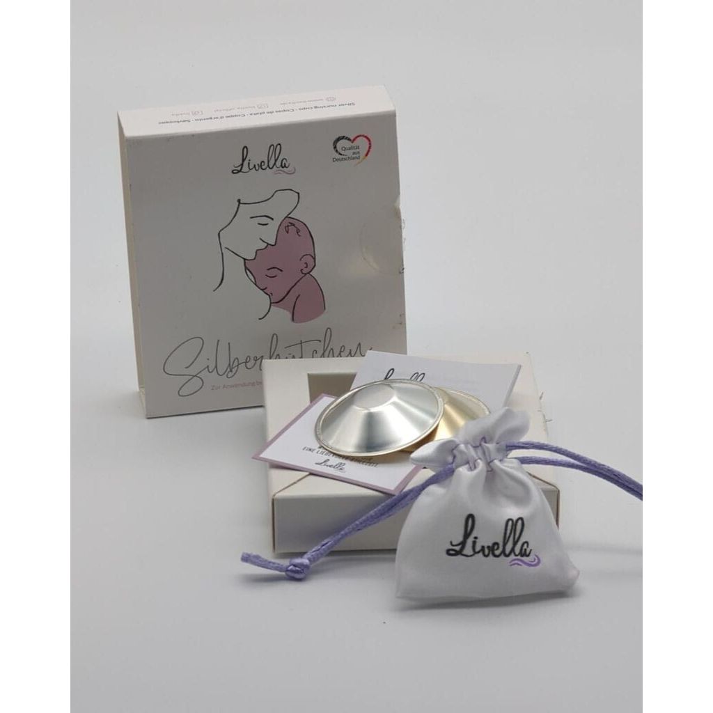 Livella Silberhütchen für Brustwarzen, 2 Stück NEU
