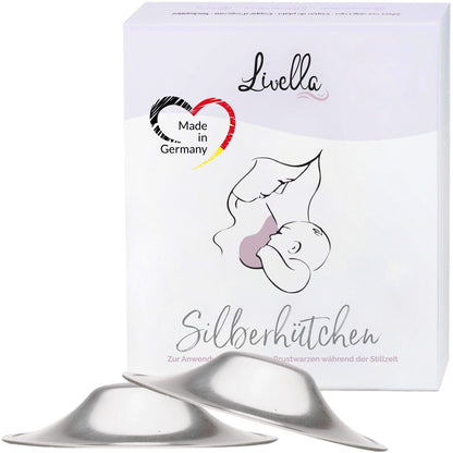 Livella Silberhütchen für Brustwarzen, 2 Stück NEU